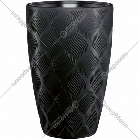 Кашпо для цветов «Formplastic» Flow Slim, 4730-084, глубокий черный, 40 см