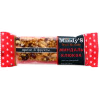 

Батончик глазир."МИНДАЛЬ-КЛЮКВА"35г