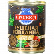 Консервы мясные «Гродфуд» говядина с кумином и перцем чили, 338 г
