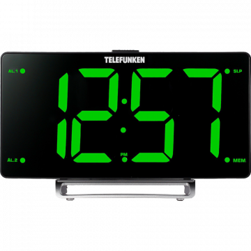 Радиочасы «Telefunken» TF-1711U, черный/зеленый