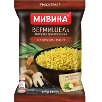 

Вермишель б/п "МИВИНА" (вк.грибов) 59.2г