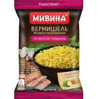 

Вермишель б/п "МИВИНА" (вк.говяд) 59.2г