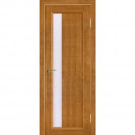 Дверь «Массив сосны» Вега 6 ЧО Светлый орех/Матовое, 200х80 см