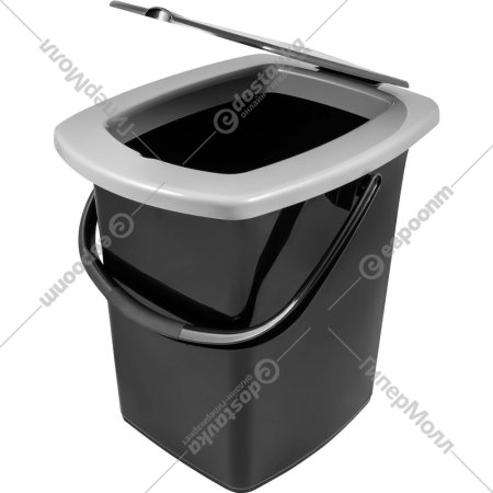 Ведро-туалет «Plastic Republic» PT9080ЧЕРН-6РS, черный, 22 л