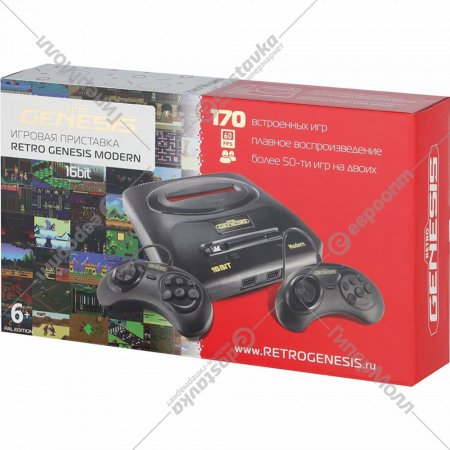 Игровая консоль «Retro Genesis» Modern, PAL Edition, ConSkDn119, 170 игр