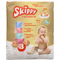 

Подгузн.д/детей"SKIPPY"Prem.р3(4-9)84шт