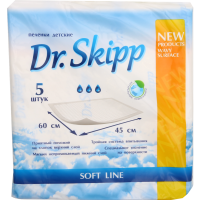 

Пеленки гиг.дет"DR.SKIPP"р-р 60х45, 5шт