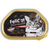 

Конс.корм д/кош."FELLCAT" (говядина) 95г