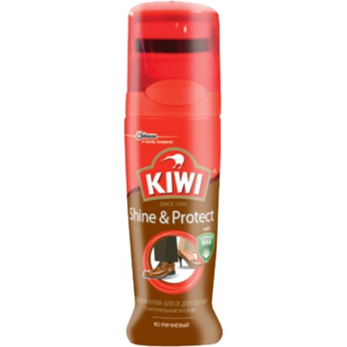 Крем-краска  для обуви «Kiwi Shine&Protect» коричневый, 75 мл