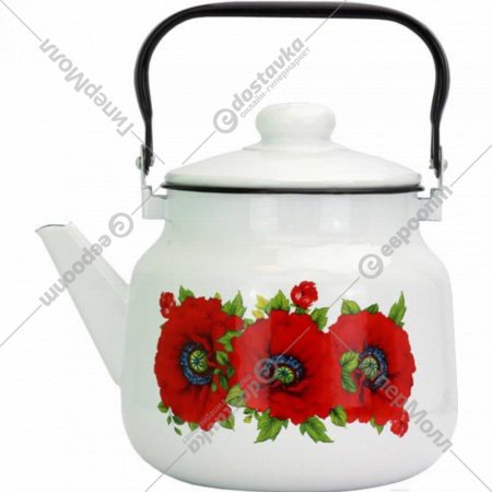 Чайник «Эмаль» Цветы, 01-2713/4М, 3.5 л
