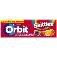 Жевательная резинка Orbit ассорти фруктовых вкусов skittles, 13.6 г