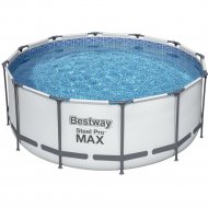 Каркасный бассейн «Bestway» Steel Pro Max, 56420, серый