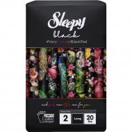 Женские прокладки для критических дней «Sleepy Natural» Black, Long, 20 шт