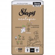 Женские прокладки для критических дней «Sleepy Natural» Ecologic, Long, 20 шт