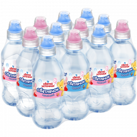 Вода питьевая негазированная «Святой источник» Светлячок для детей 0+, 12х0.33 л
