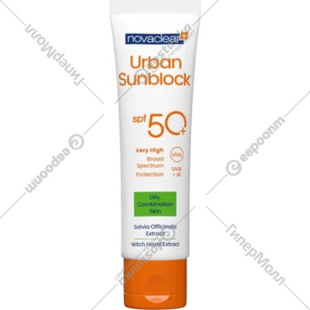 Солнцезащитный крем «NovaClear» Urban Sunblock, для жирной и комбинированной кожи, SPF50+, 40 мл