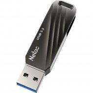 USB накопитель «Netac» NT03US11C-032G-32BK, black/silver