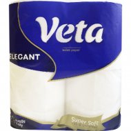 Бумага туалетная «Veta» белая, 3 слоя, 4 рулона