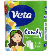 

Полотенце бумаж."VETA COMFY"(2сл,2рул)