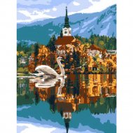 Картина по номерам «Lori» Лебедь на озере, Кпн-061, 28х38 см