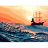 Картина по номерам «Lori» Корабль на закате, Рх-007, 31х40 см