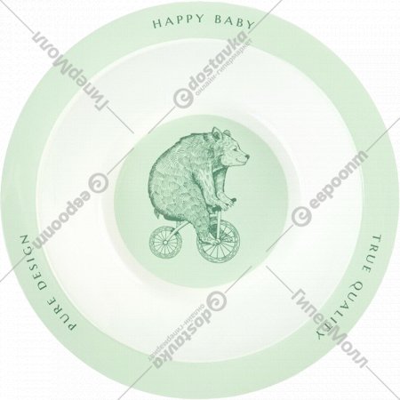 Тарелка детская «Happy Baby» 15016/3, olive