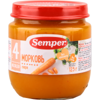 

Пюре"SEMPER"морковь для дет/пит.125гр.