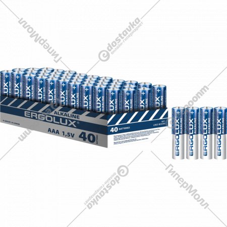 Батарейки «Ergolux» АА Alkaline Promo BOX40, 40 шт