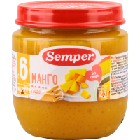 

Пюре "SEMPER"манго для дет/питан.125гр