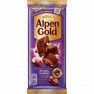 Шоколад «Alpen Gold» молочный, фундук и изюм, 85 г