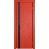 Дверь «Colorit» К5 ДО Красная эмаль/Черный лак, 200х80 см