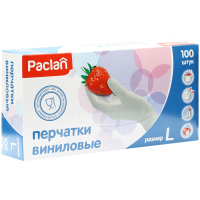 

Перчатки"PACLAN"(винил.L)100шт