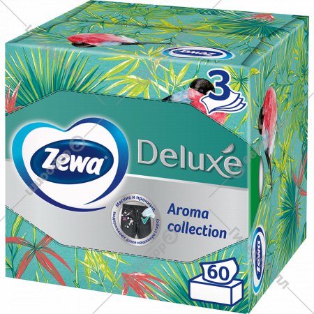 Салфетки бумажные «Zewa» ароматизированные, трехслойные, 60 шт.
