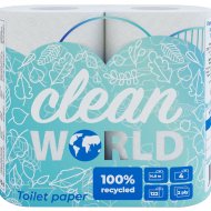 Бумага туалетная «Sipto» Clean World 4 рулона, 122 листа