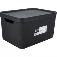 Корзина с крышкой «Rotho» Jive Deco Box, 1052308046, угольный черный, 16 л