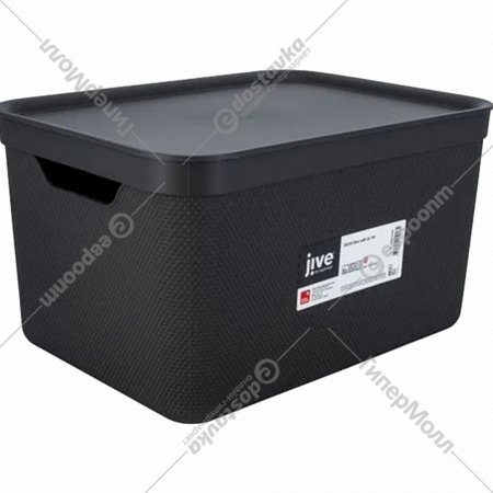 Корзина с крышкой «Rotho» Jive Deco Box, 1052308046, угольный черный, 16 л