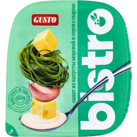 Салат «Gusto» из мор­ской ка­пу­сты в соусе с сыром, 200 г