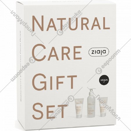 Подарочный набор «Ziaja» Natural Care, дневной крем 50 мл, ночной крем 50 мл и гель для умывания 190 мл