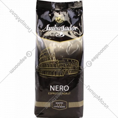 Кофе «Ambassador» nero, жареный в зернах, 1000 г