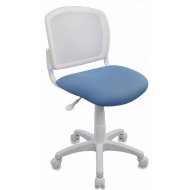Компьютерное кресло «Бюрократ» CH-W296NX, белый TW-15/голубой 26-24