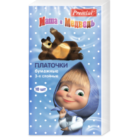 

Плат.бум.«PREMIAL»Маша и мед,10шт,3-х сл
