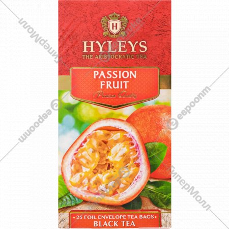 Чай «Hyleysc» плод страсти черный, байховый с ароматом маракуйи, 25х1.5 г