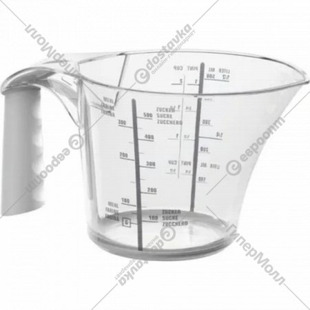 Мерный стакан «Rotho» Loft, 1111601100, прозрачный/белый, 0.6 л