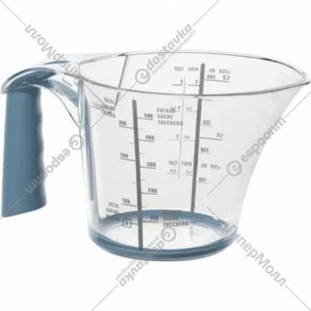 Мерный стакан «Rotho» Loft, 1111606161, прозрачный/синий, 0.6 л