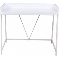 Письменный стол «AksHome» Pearl, белый/белый металл