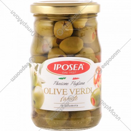 Оливки «Iposea» фаршированные перцем, консервированные, 290 г