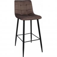 Барный стул «AksHome» Stella, коричневый велюр HLR49/черный