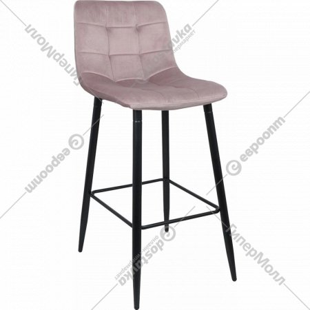 Барный стул «AksHome» Stella, пыльная роза велюр HLR25/черный