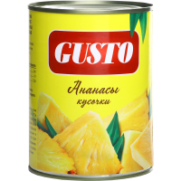 

Ананасы "GUSTO" (кусоч. в сиропе) 565г