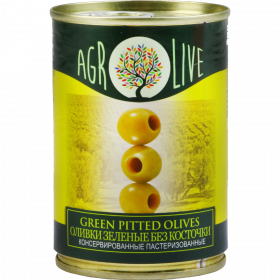 Оливки «Agrolive» зе­ле­ные, без ко­сточ­ки, 280 г